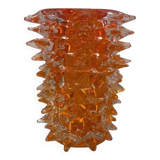 Orange murano glass vase