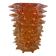 Orange murano glass vase