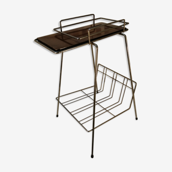 Side table with magazine rack - vintage