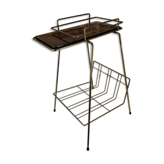 Side table with magazine rack - vintage