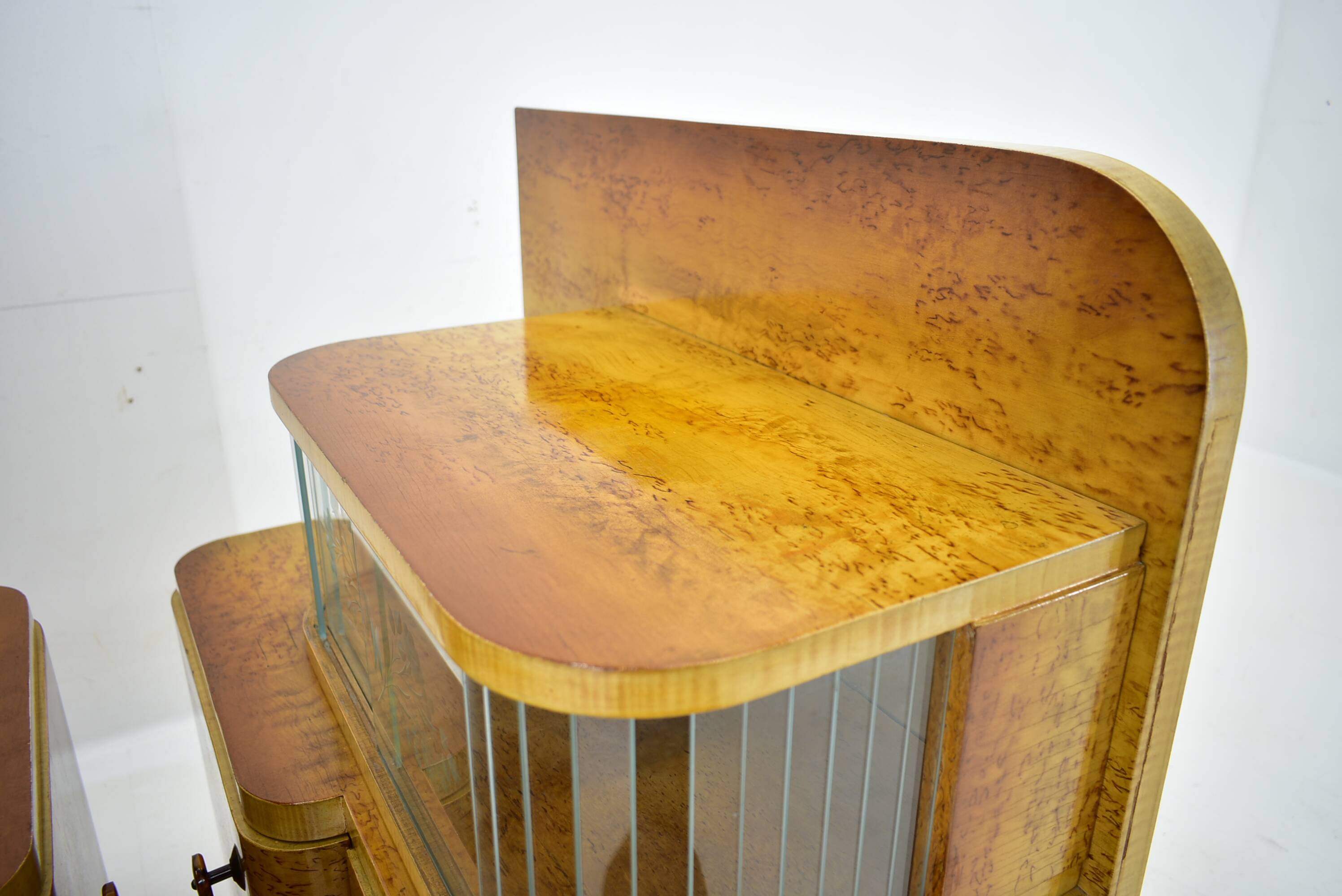 1939s set of Art Deco bedside tables, Czechoslovakia