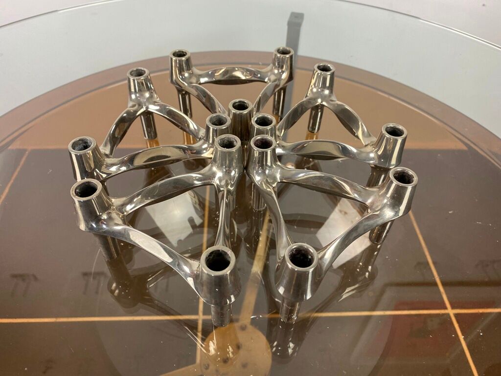 Set of 5 modular candle holders bmf nagel 1970