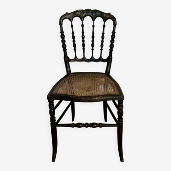 Chaise cannage Napoléon III