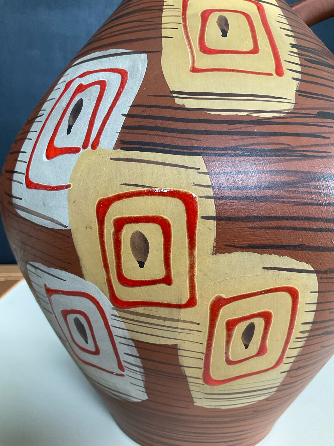 Vintage ceramic vase West Germany 1970s
