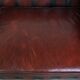 Chesterfield 2.5 seater sofa in dark red cowhide leather