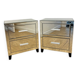 Tables de chevet miroir x2 AMPM