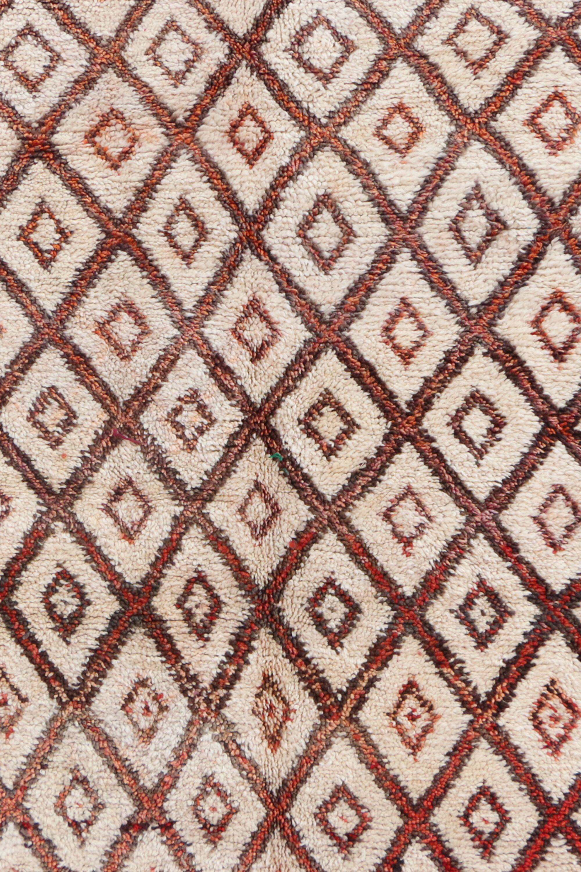 Moroccan Berber Carpet Beni Ourain 205 x 403 cm
