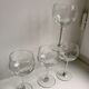 Set of 4 crystal wine glasses engraved 50-60s