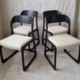 4 Baumann sled chairs