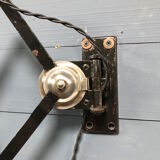 XL black scissor lamp from PeHaWe Leuchten Dresden, German 1940s