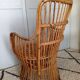 Bonacina rattan armchair, Italy, 1960s
