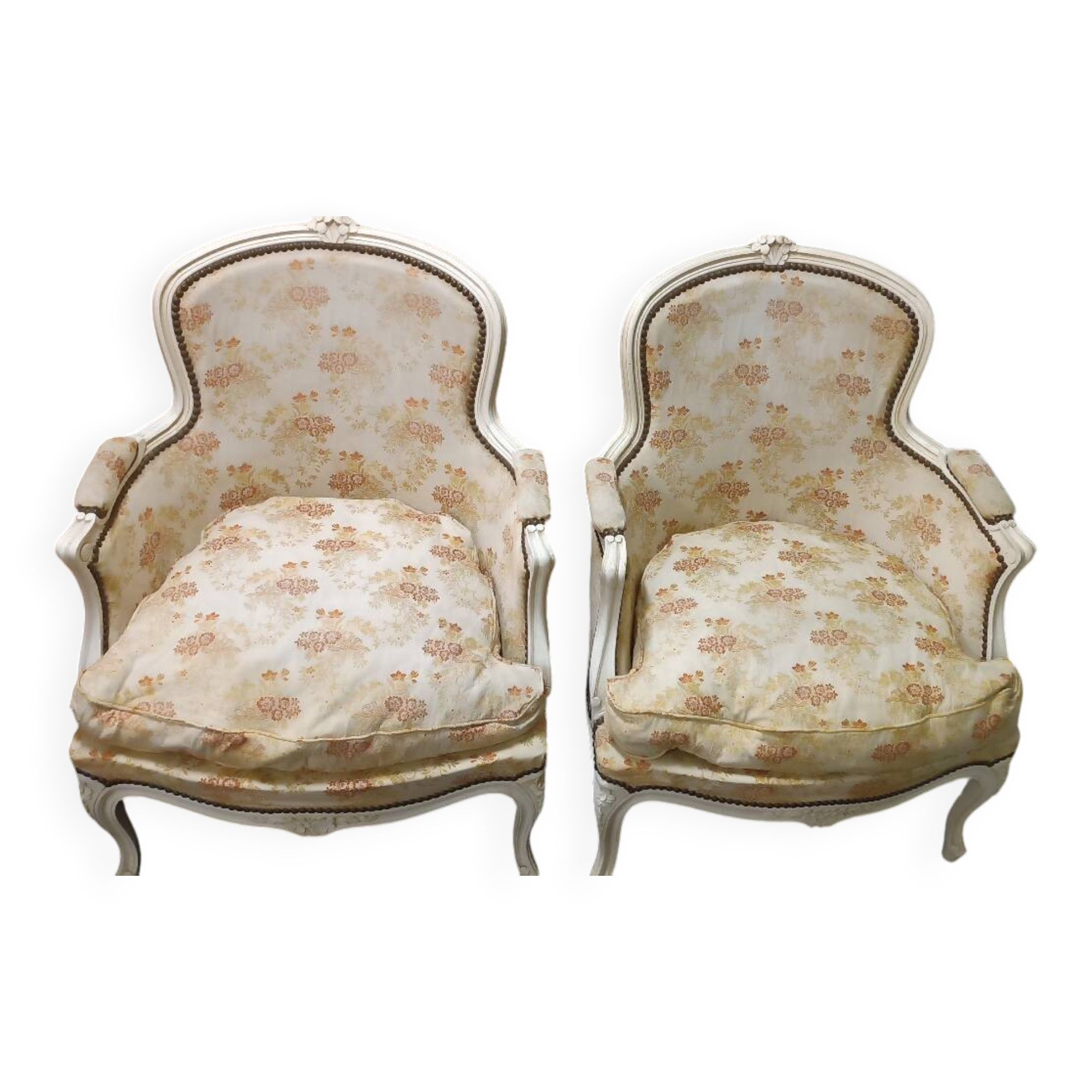 Paire de Fauteuils Bergère style Louis XV