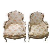 Paire de Fauteuils Bergère style Louis XV