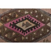 Vintage Turkish Oushak Handmade Wool Cotton Brown Runner Rug 188x416