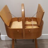 worker vintage sewing box compass feet