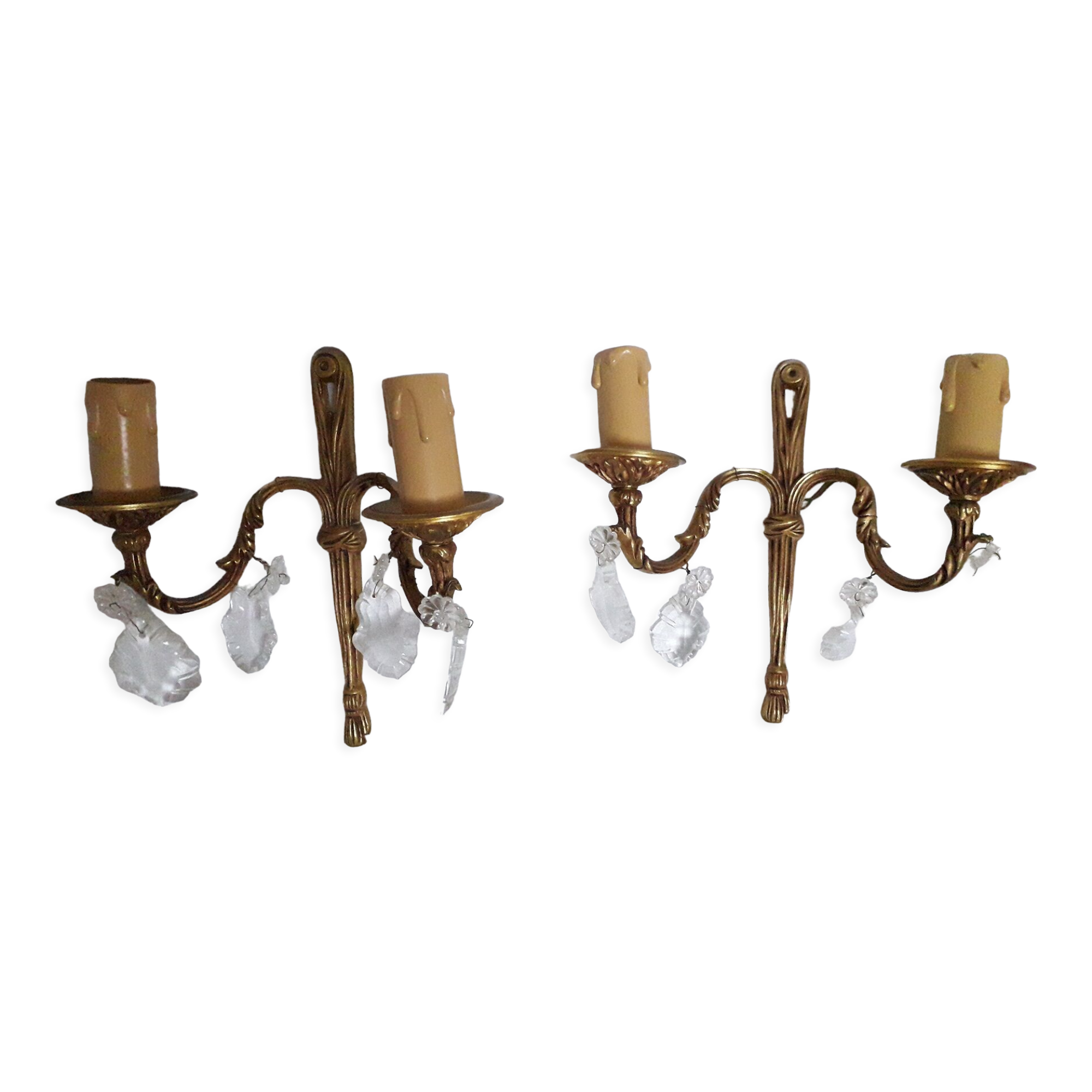 Pair of bronze sconces