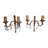 Paire d'appliques bronze