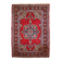 Tapis vintage fait main Kazvin en laine rouge vif (100cm x 144cm)