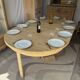 Solid oak farmhouse table with extensions