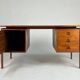 Bureau en teck design danois autoportant Gasvig Møbler vintage milieu du siècle