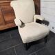 Napoleon III crapaud armchair with a reclined backrest