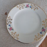6 flat flowered plates