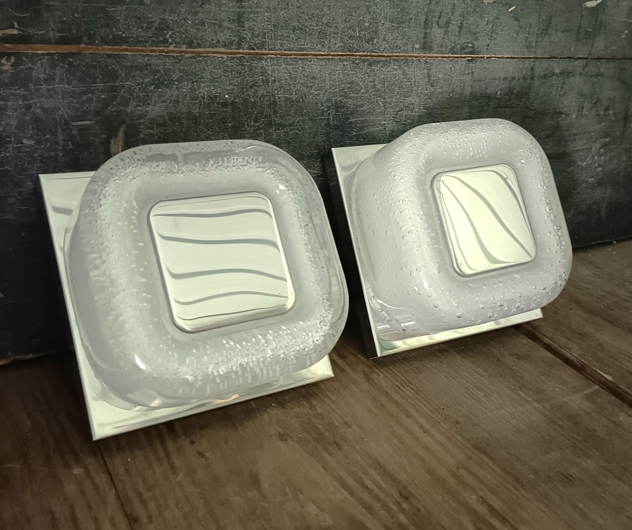 Limburg pair of wall lamp space age glass bubbles wall sconce design 60 70