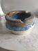 Blue glazed ceramic ashtray