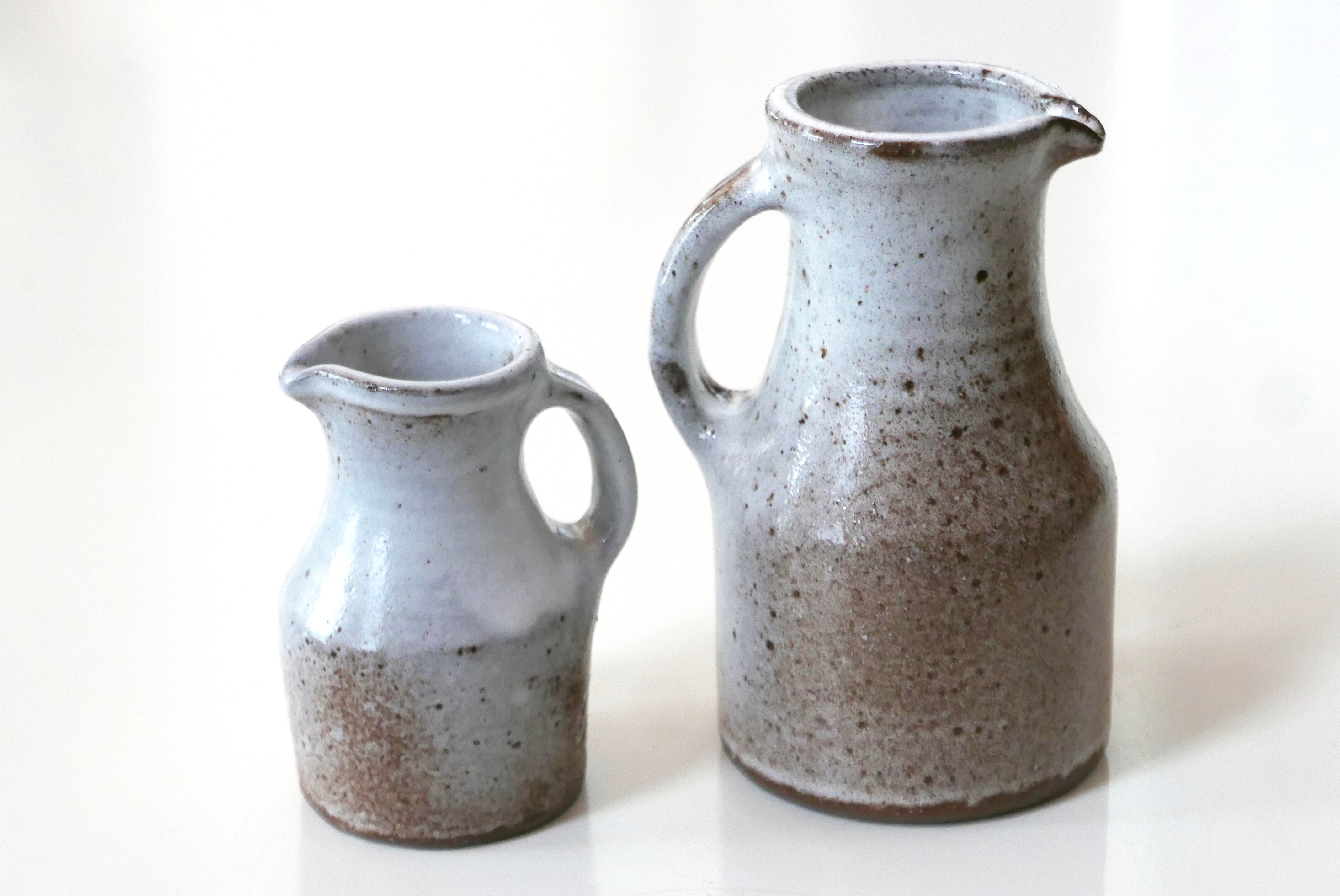 Crémier, milk pots in sandstone by Jeanne and Norbert Pierlot, 60s
