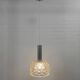Vintage pendant lamp with glass shade with bubble pattern, 1960s