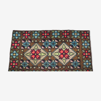 Romanian traditional rug multicoloured wool 240x150cm