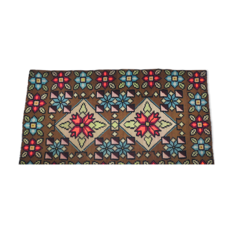 Romanian traditional rug multicoloured wool 240x150cm