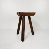 Tripod tabouret in massive olivier