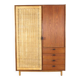 Sebastian Muggenthaler wardrobe - teak & Wicker - rare mid century design