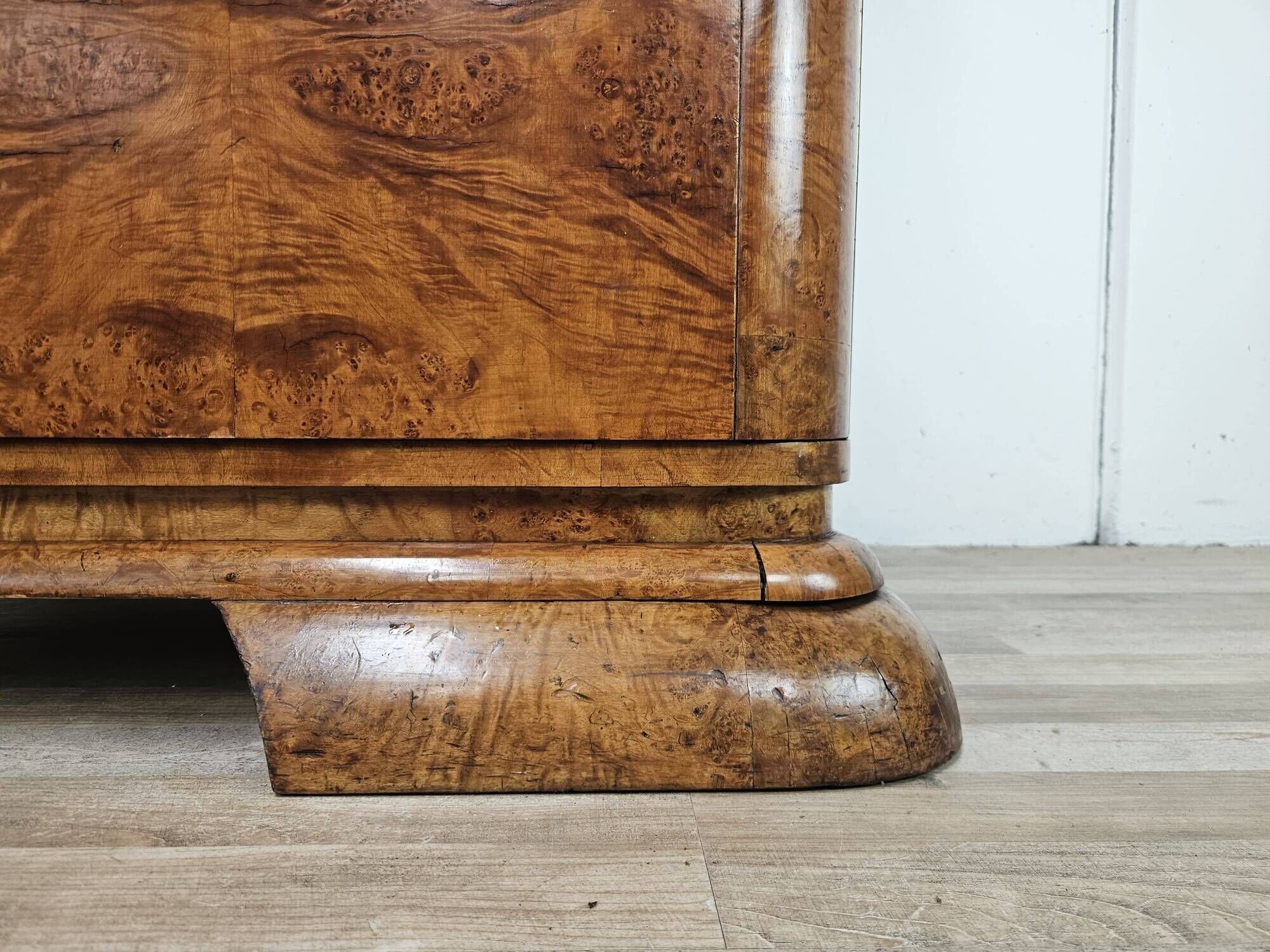 1930s Austrian Art Deco walnut burl sideboard