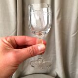 Suite of 11 engraved glass drip glasses from the 1930s 1940s