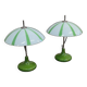 Pair of opaline lamp Space age Czech 1970