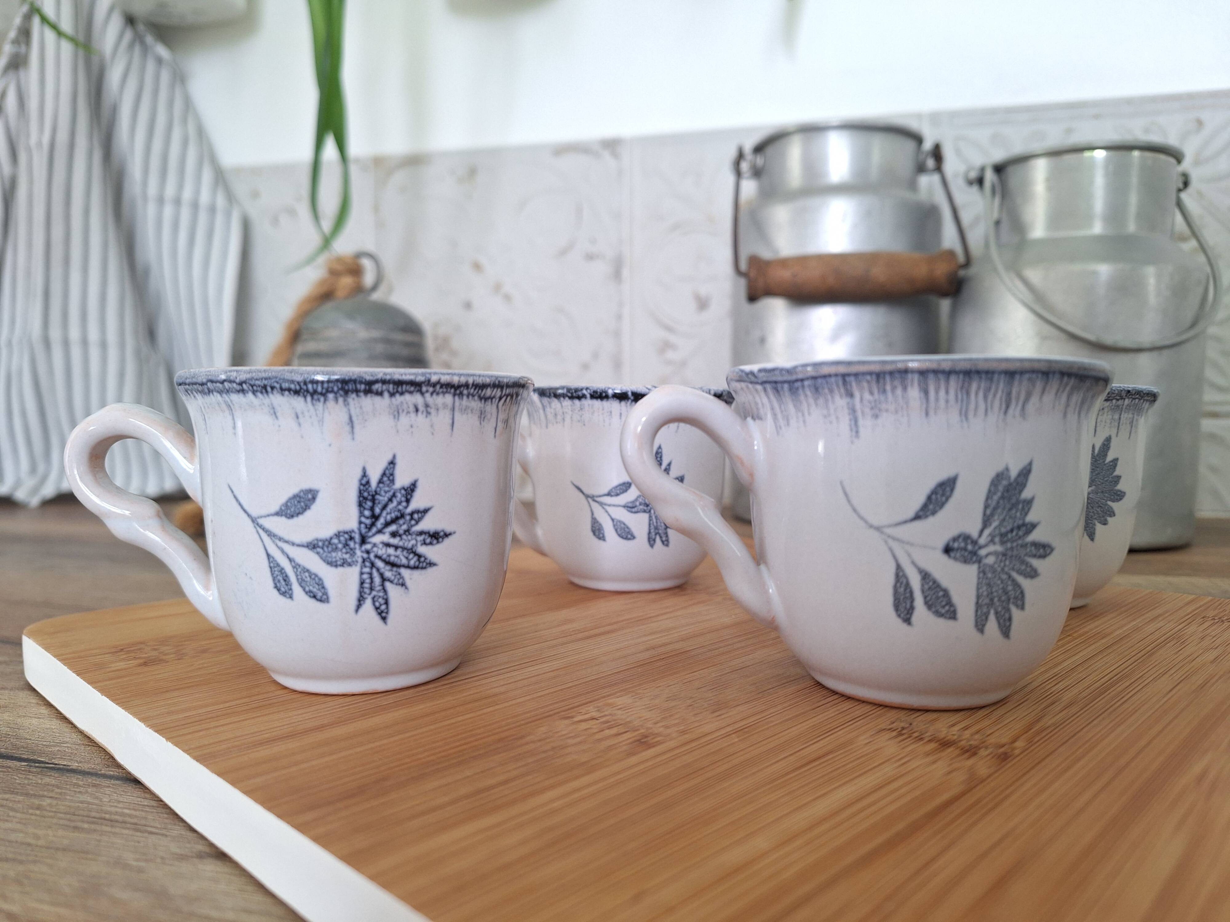 Tasse à café bleu Niderviller 1970 - 1980