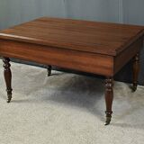 Rolling coffee table in solid mahogany, Louis-Philippe style – Late 19th century