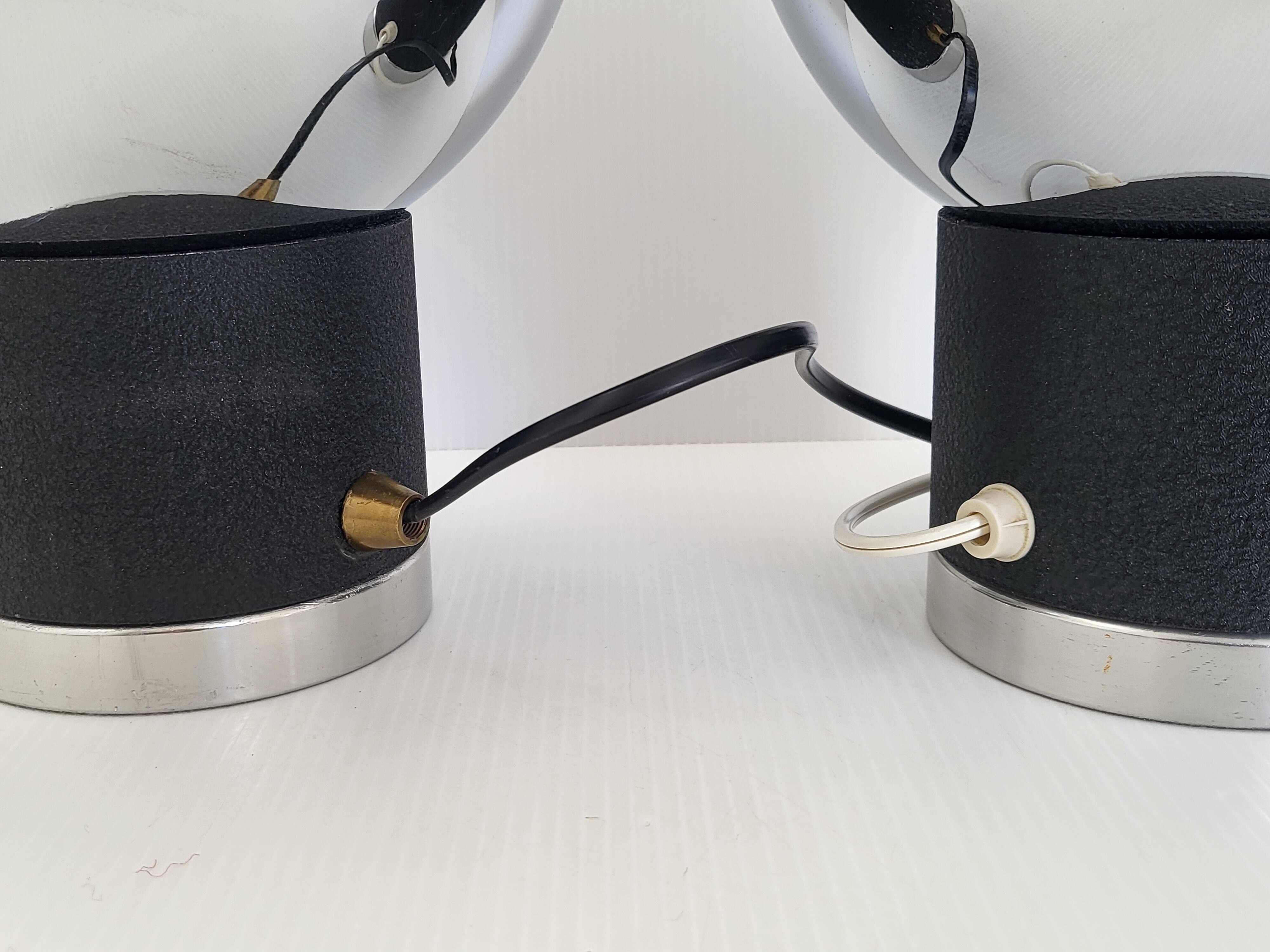 Pair of vintage 1960 space age lamps