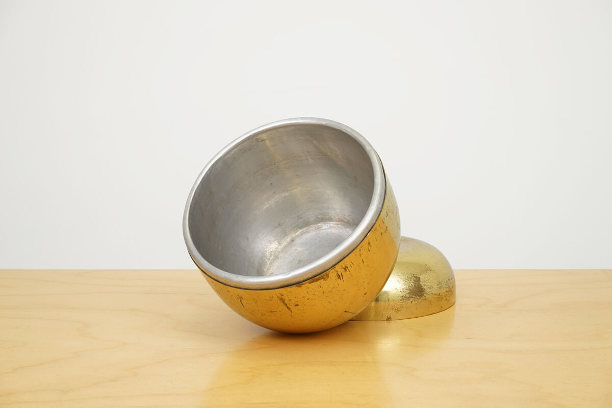 Seau à glace en laiton de Ettore Sottsass pour Rinovel circa 1950