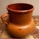Old pot with handles in glazed Provençal pottery