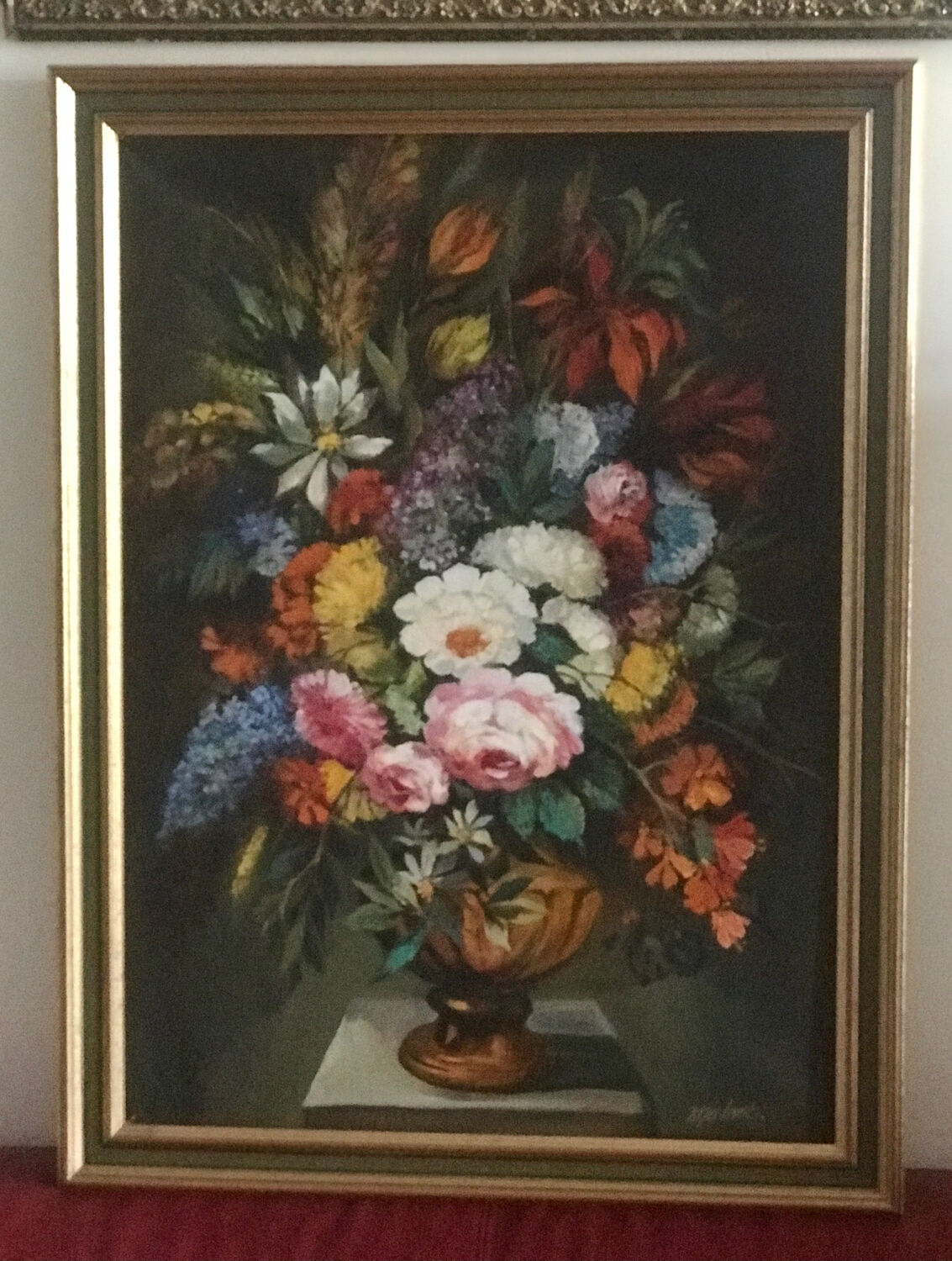 Still life with flowers, oil on canvas