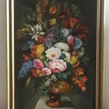 Still life with flowers, oil on canvas