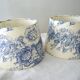 1 Abat-jour toile jouy bleu
