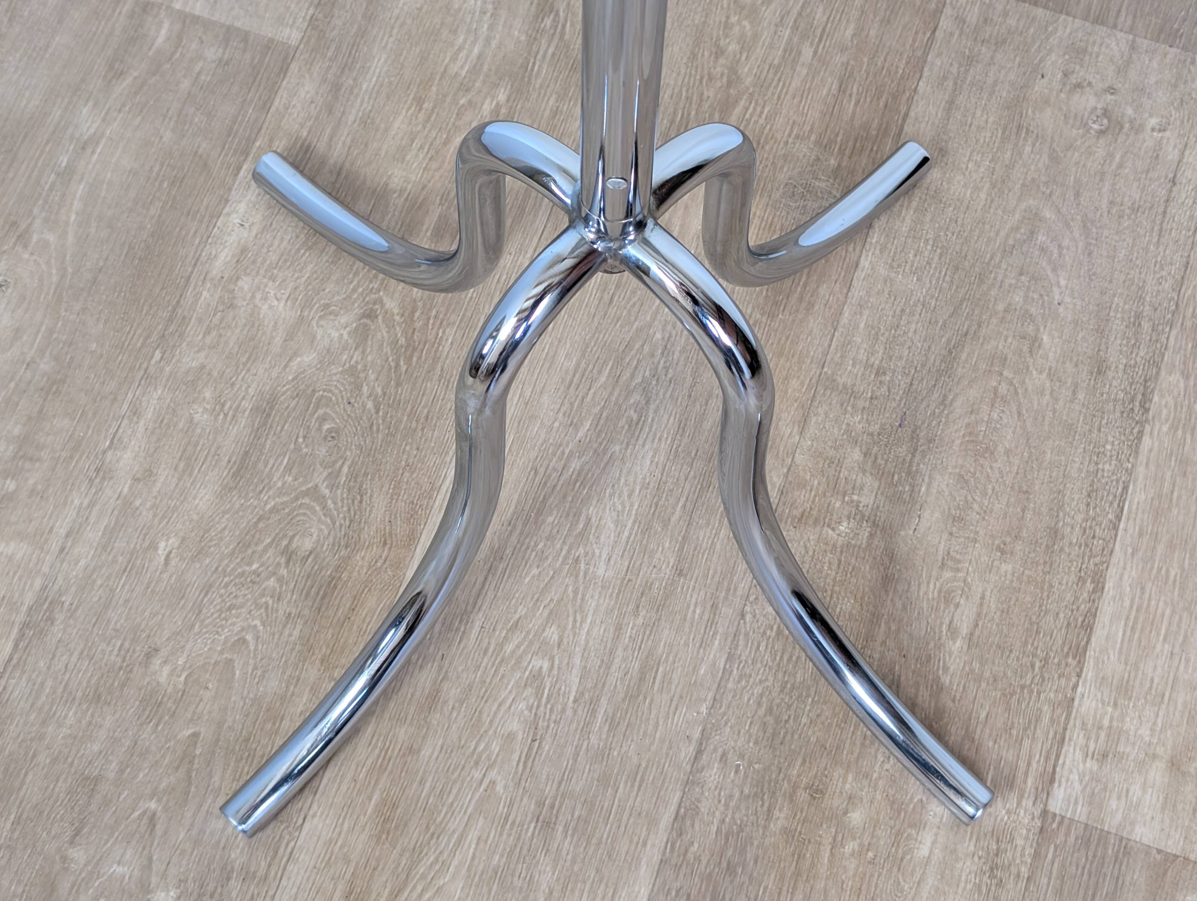 Chrome parrot coat rack