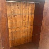 Bauhaus Wardrobe in Palisander Optic, Steel Tube and Chrome, Germany, 1930s