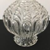 Worked transparent glass tulip