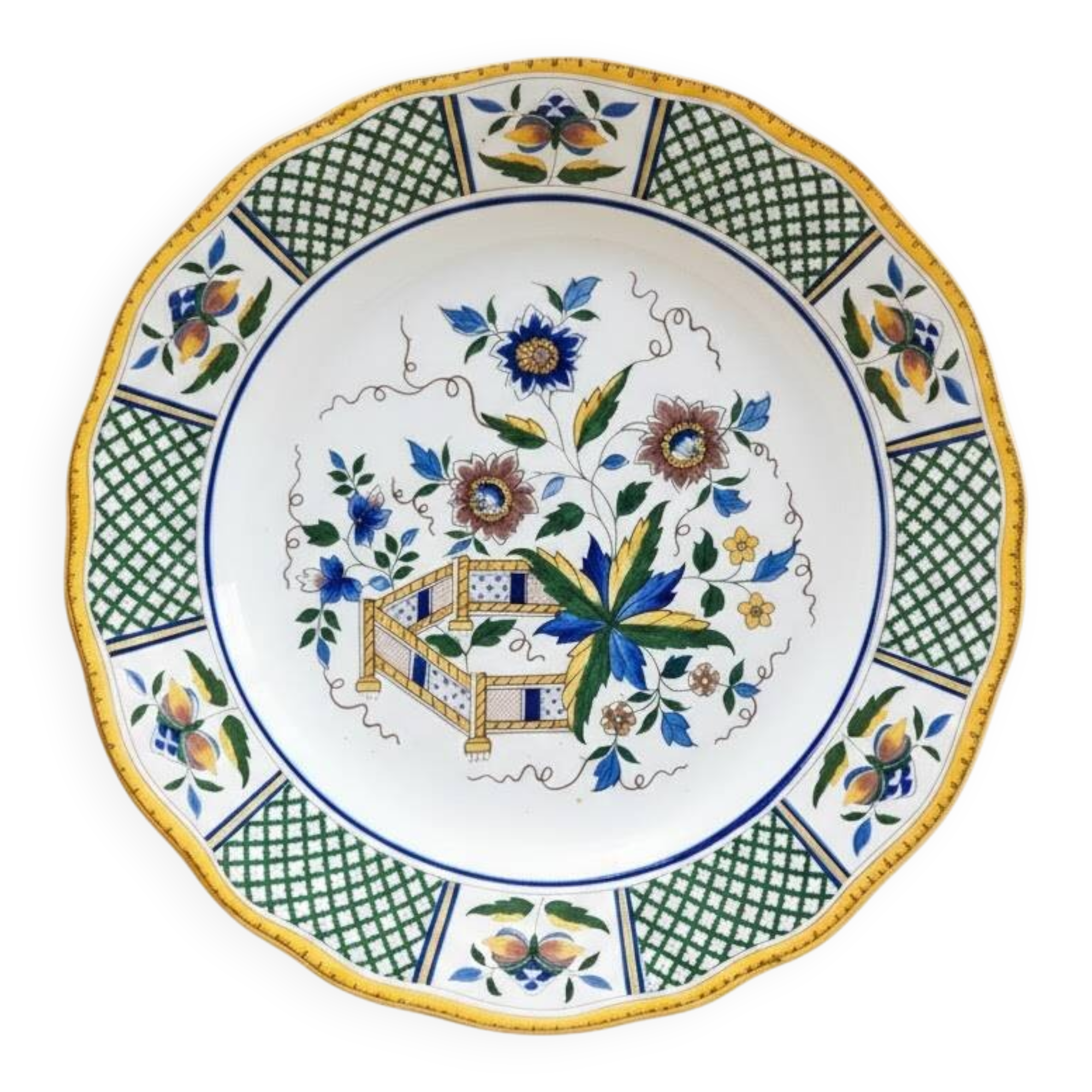 Antique plate Sarreguemines Montmorency