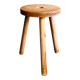 Vintage Scandinavian design solid pine tripod stool